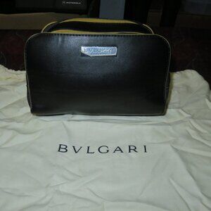 BVLGARI POUCH w/ DUSTBAG SHAVING BAG COSMETIC CASE CLUTCH
